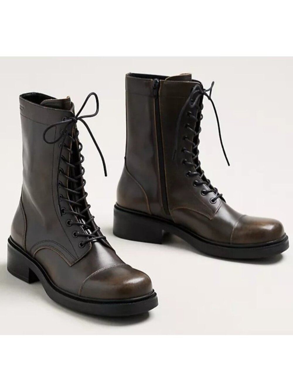 NEW Vagabond Karlie Lace Up Boots Combat Grunge Y2K 90s Hipster Womens 9